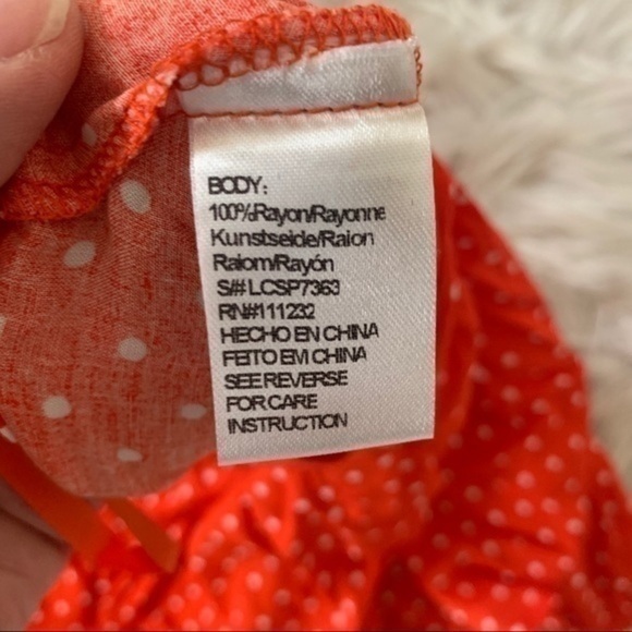 Lucca Couture Red and White Polka Dot Skirt Small - Picture 4 of 7